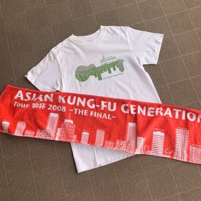ASIAN KUNG-FU GENERATION Sui-pai Tour 2008 T-Shirt & Scarf Towel Set Size S Rare
