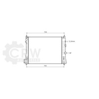 AVA Quality Cooling WasserküHler MotorküHler GelöTet FüR Opel Mokka/Mokka X