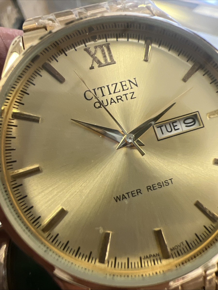 Citizen Quartz Men's Watch Gold Tone 50 M 2500-R12789 RC(High