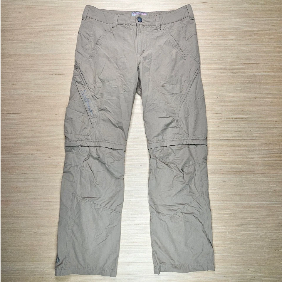 Pantalones de Senderismo Convertibles Salomon para Mujer Talla 8 Cremallera Caqui Exterior Ripstop Foto 3 de 4