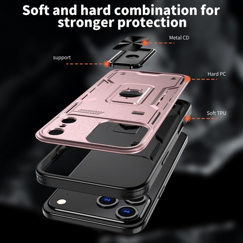 Custodia magnetica iPhone 17 / 16 Pro Max con cavalletto antiurto anti impronte digitali - Foto 31 di 57