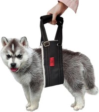 Leather Dog Lift Harness for Small Dogs,Doggie Walking Sling,Puppy Belly Support