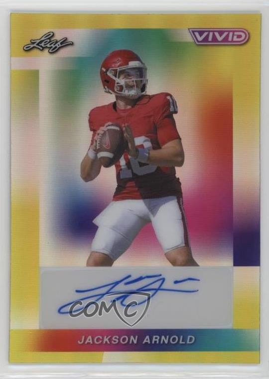 2024 Leaf Vivid Yellow Prismatic 5/10 Jackson Arnold #BA-JA2 Auto 1n1n