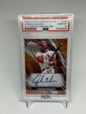 2024 Topps Black - Orange Refractor Jordan Walker Auto /25 #JW PSA 10
