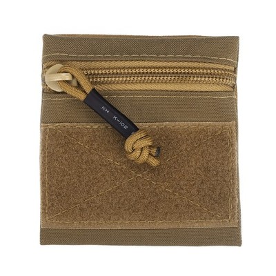 Small Admin Pouch, Nylon Zipper Pouch Storage Pocket 4.1'' x 3.9'' & Sand