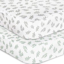 Fitted Crib Sheets for Boys and Girls Soft Cotton 2 Pack
