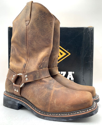 Bonanza BA-122 Men's NWD Harness Work Boots Crazy Brown Mismatched Size US 13/12