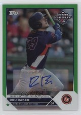 2023 Topps Pro Debut Green Foil Auto 53/99 Dru Baker #PD-189 Auto 0c2