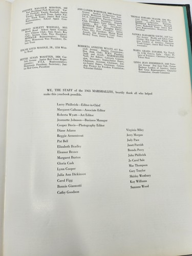 1963 John Marshall High School Yearbook - Richmond, Virginia The Marshallite '63 - Picture 19 of 24
