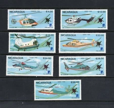 S5048   Nicaragua   1988   aviation   helicopters   7v.   MNH