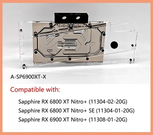 Granzon GPU Water Block Use For Sapphire Radeon RX 6800XT/ RX6900XT Nitro+