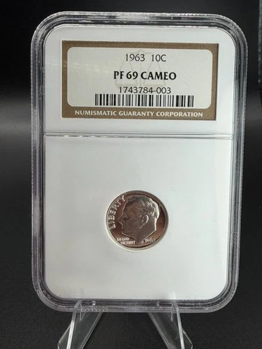 1963 10c Roosevelt Dime Silver NGC PF69 CAMEO