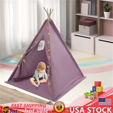 Children's Indoor Playhouse Play Tent With Light for 1-3 Kids Pink Tent For Kids