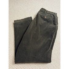 Polo Ralph Lauren Corduroy Pants Mens 40x30 Olive Green Wide Wale Straight Leg