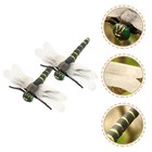 2Pcs Simulated Dragonfly Plaything Fake Sculpture Dragonfly Model