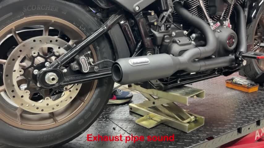 2 into 1 Full Exhaust Muffler For Harley Softail Street Bob