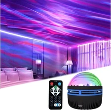 2 in 1 Northern Lights and Ocean Wave Projector with 14 Effects of Galaxy Light