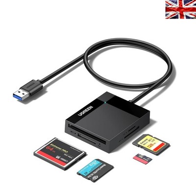 4-in-1 USB 3.0 SD-Kartenleser: High-Speed 5Gbps für 4 Karten gleichzeitig