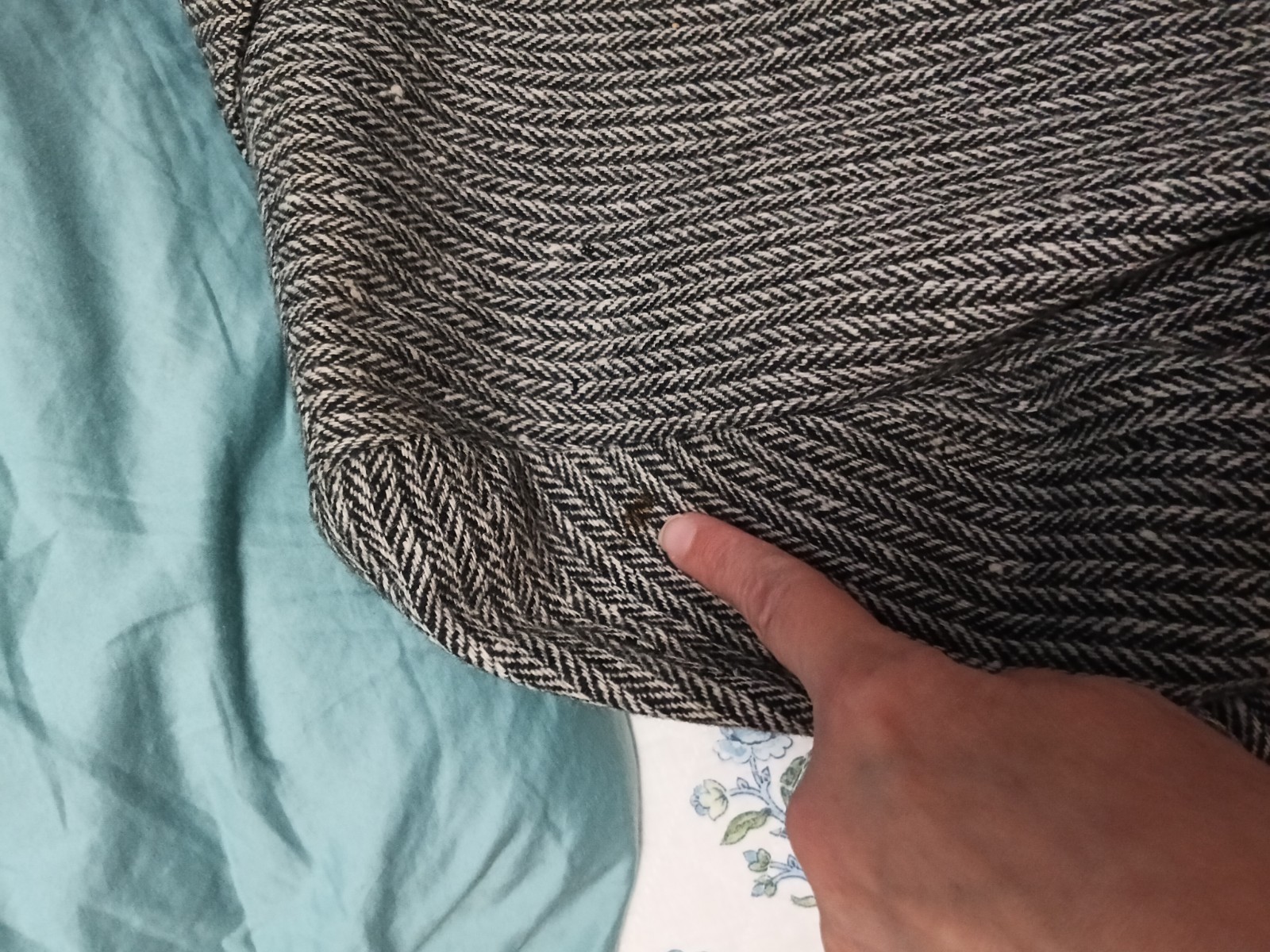 Pendleton Womans Blazer Houndstooth Solid Wool Vi… - image 5