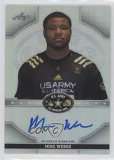2015 Leaf US Army All-American Bowl Metal Tour Mike Weber #ATA-MW1 Auto 1i9