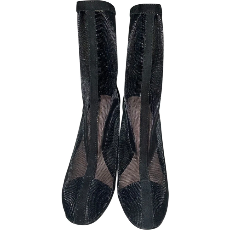 Botines con ribete de gamuza transparente de malla negra Avec Les Filles Talla: 6,5 M Foto 2 de 4