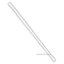 LOT 10  LUGGAGE TAG PLASTIC WORM LOOPS CLEAR 6" LONG LAMINATING - FREE SHIPPING