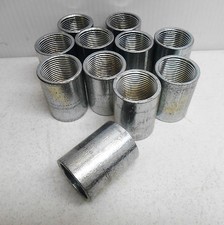 Lot of 11 Quality Galvanized 1 Threaded Conduit Coupling