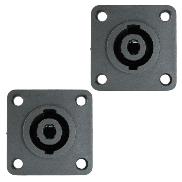 2 panel flush mount 4pole speakon speaker connectors amp