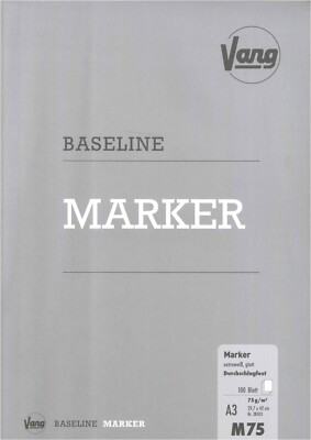 Vang Baseline Marker Papier Markerpapier 100 Blatt DIN A3 29,7x42 cm glatt weiß