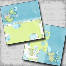 Precious Baby Boy NPM - 2 Premade Scrapbook Pages - EZ Layout 6123