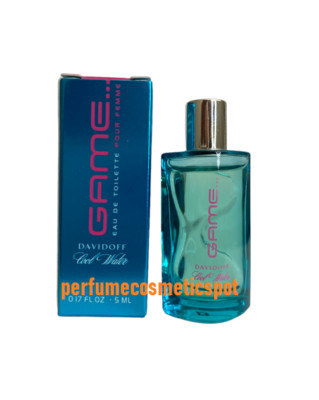 DAVIDOFF COOL WATER GAME MINIATURE MINI WOMEN .17 OZ 5 ML EAU DE TOILETTE SPLASH