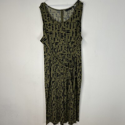 H by Halston Jumpsuit ärmellos khaki grün 3XL XXXL 54  Brust 56  lang 26  Bein