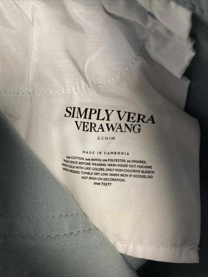 Pantalones capri tiro medio verde menta talla 6 Simply Vera Wang para mujer Foto 4 de 4