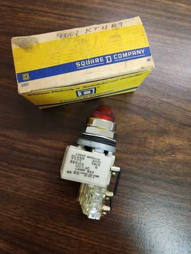 Square D 9001 KT-11R9, Push to test pilot light, 30mm, 120 volts, new - Picture 3 of 6