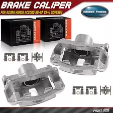 Pair Front Brake Calipers w/ Bracket for Honda CR-V Accord Odyssey Acura Isuzu