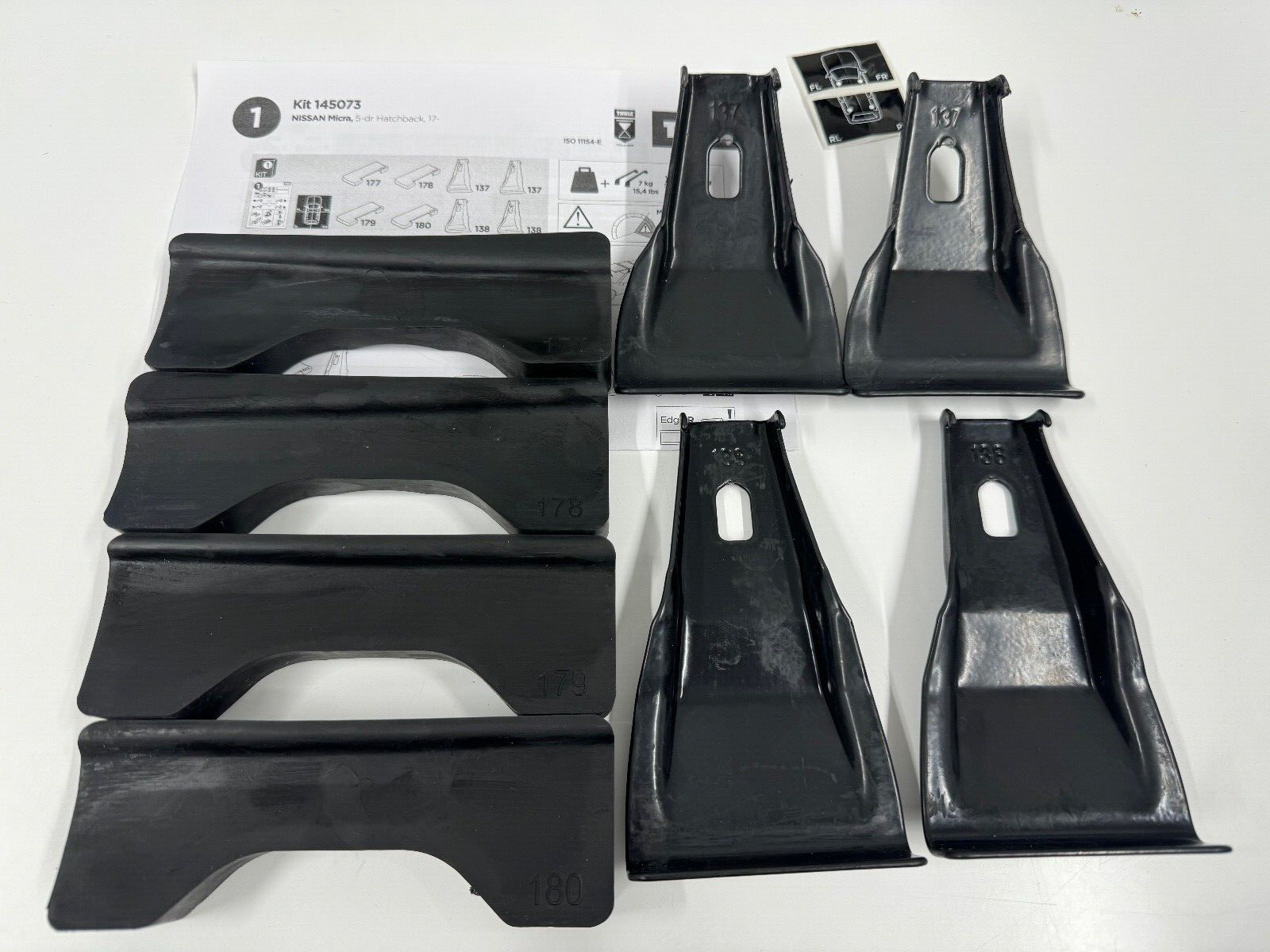 THULE FITTING KIT 5073 USED NO BOX FITS NISSAN Micra, 5-dr Hatchback, 17-
