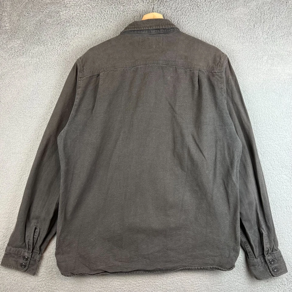 Camisa Arbor Para Hombres XL Gris Abotonada Sarga Trabajo Cabaña Exterior Ropa de Trabajo Foto 3 de 4