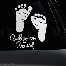 Baby On Board Reflective Car Vinyl Decal Sign Sticker Child Window Safety Signs