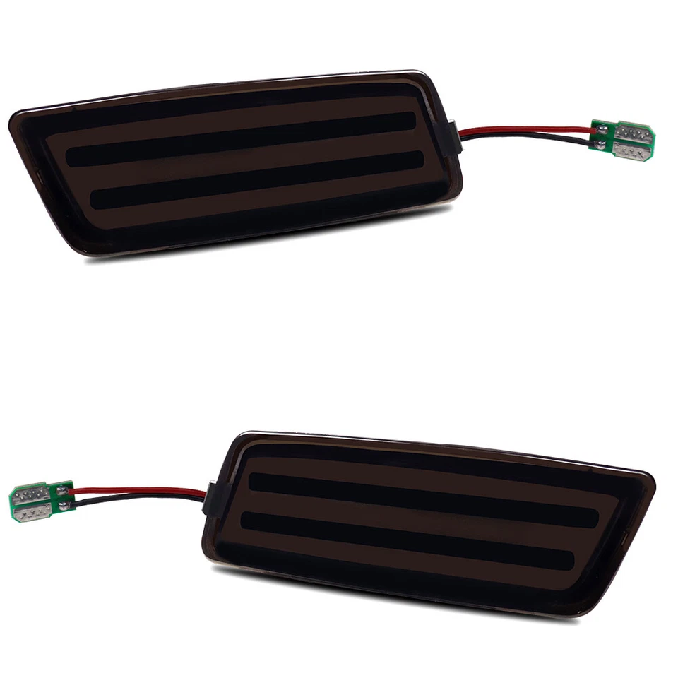 2 дымчато-желтых светодиодных габаритных сигнальных фонаря на передний бампер для 2010–14 VW MK6 TDI - Изображение 3 из 4