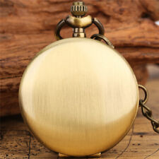 Vintage Style Men's Retro Quartz Pocket Watch Smooth Case FOB Sweater Chains