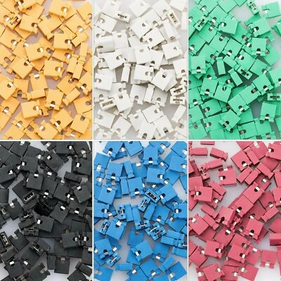 60PC Mini Micro 2.54mm Standard PCB Shunts Short Jumper wire Caps 6 COLOR