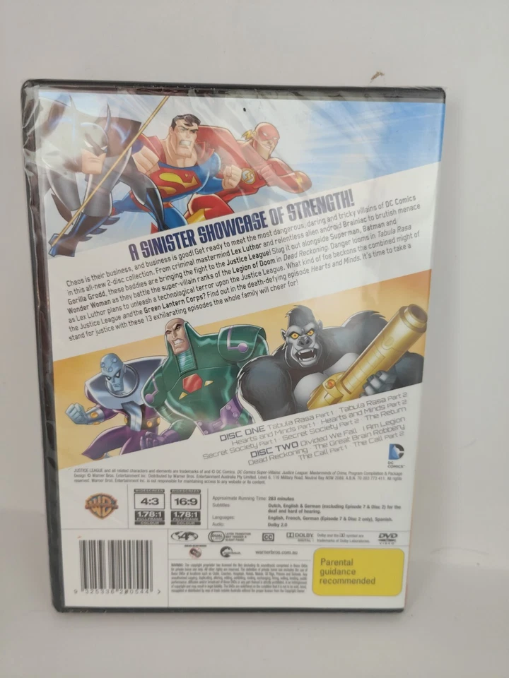 Justice League Super Villains - Anime Masterminds Of Crime (DVD) - Nuevo Precintado 4 Foto 2 de 3