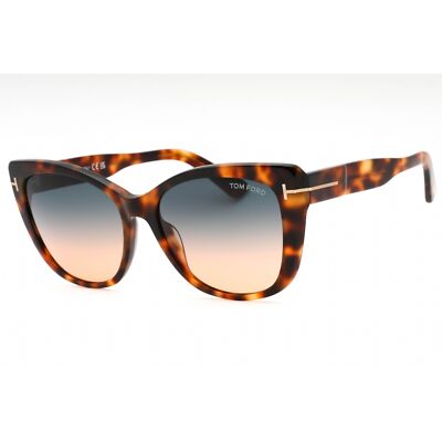 Tom Ford Women's Sunglasses Blonde Havana Acetate Cat Eye Full Rim FT0937 53W