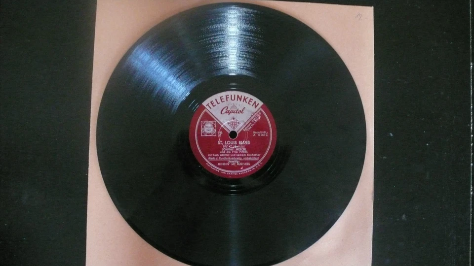 10136#SCHELLACK Johnny Mercer St. Louis Blues/ Mindin My Business Guter Zustand  - Bild 2 von 4