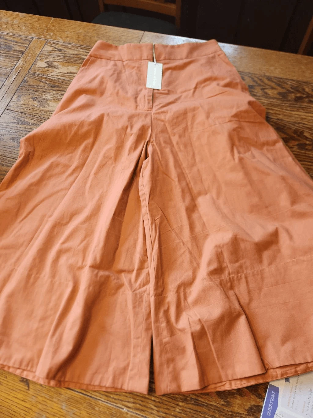 NWT Souk Indigo orange culottes pants sz Medium