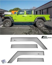 EOS Visors For 20-Up Jeep Gladiator Tape-On Side Window Vent Shade Rain Guards