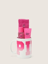 Victoria's Secret PINK Fresh  Clean GIFT SET MUG Lotion Mist Socks