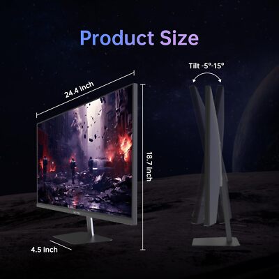 KTC 24.5'' Gaming Monitor 180Hz FHDFast IPS 1080P 1 ms 128% sRGB