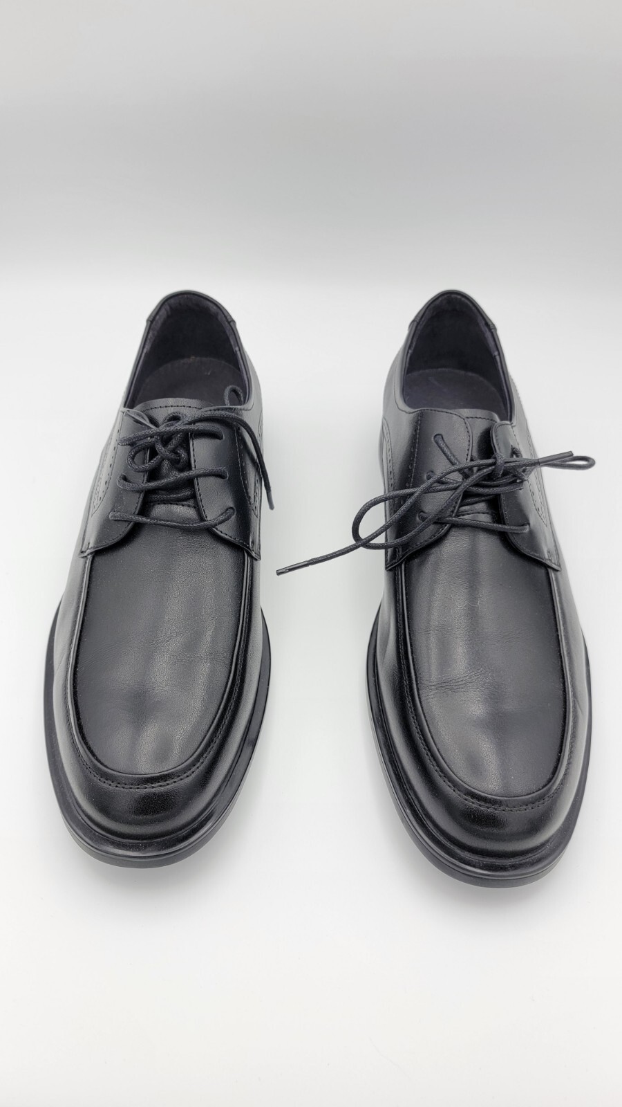 SAOLA Scarpe casual stringate derby in pelle nera Teenmix da uomo taglia 250 7M US 40EU NUOVE!