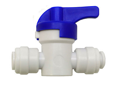 Feinfilter Absperrventil Hahn, 1/4'' Pushfit für Trinkwasserfilteranlagen